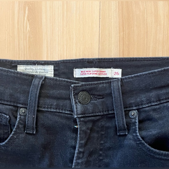 Levi’s Mile High Super Skinny Black - Picture 4 of 4